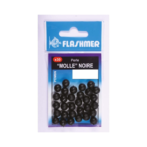 Flashmer Rubber Beads - Black