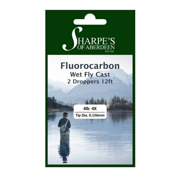 Sharpes Fluorocarbon Wet Cast with 2 Droppers
