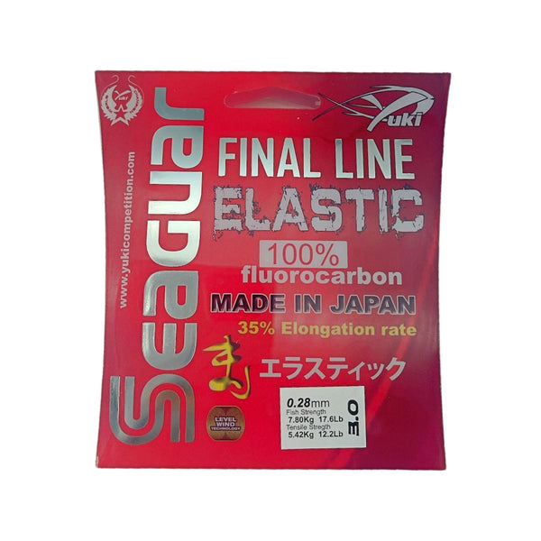 Yuki Seaguar Final Line Elastic 100% Fluorocarbon Line - 50m